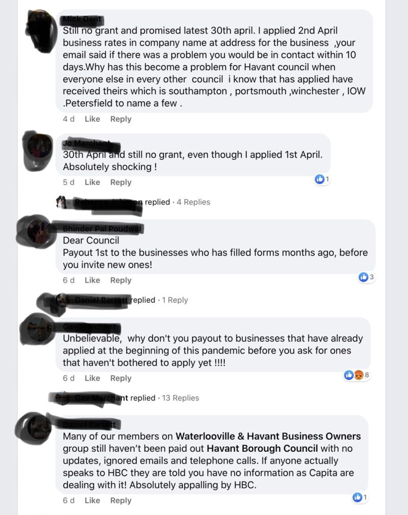 Just a few comments left by the small business owners of Havant 