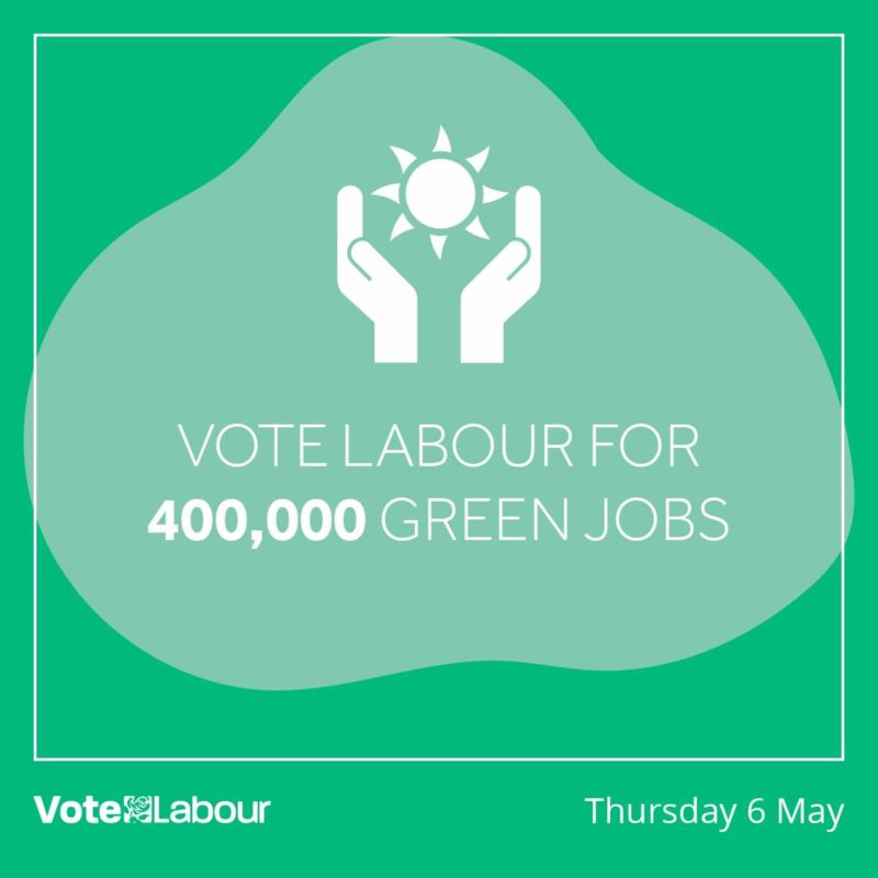 Vote Labour for 400,000 Green jobs